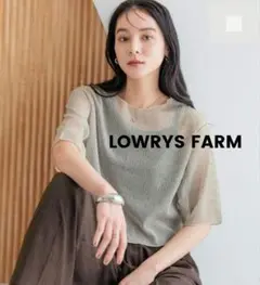 今季 LOWRYS FARM シアー5分袖カットソー