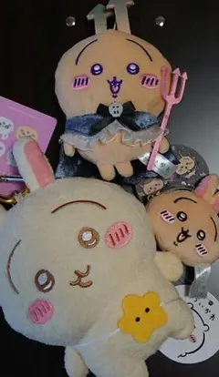 【～8/15】ちいかわ ミニがま口、がま口ポーチ、マスコット うさぎ 3点セット