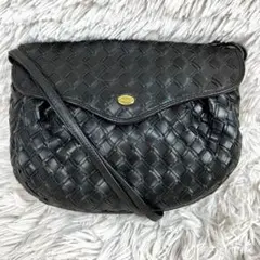 【美品】バリー ショルダーバッグ キルティング ゴールド金具 ダークブラウン