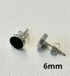 ☆132　メンズ 6ｍｍ　ピアス　シルバー