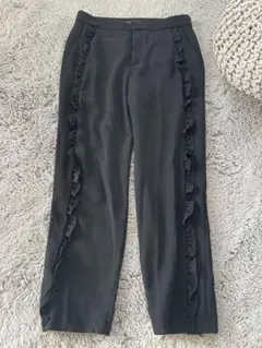 【ZARA ザラ】フリル付きブラック パンツ サイズM