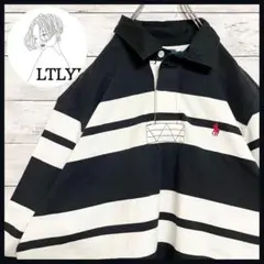 希少✨ ラルフローレン ラガーシャツ 長袖 ボーダーシャツ スウェット 黒 白