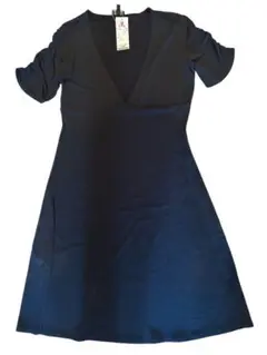 新品未使用✨TALBOTS ブラック　 Vネック 半袖 ワンピース S