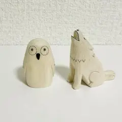ティーラボ T-Lab. ぽれぽれ動物 フクロウ オオカミ