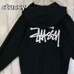 【大人気】stussy ステューシー パーカー ジップアップ バックロゴ