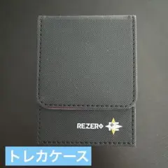 デッキケース　トレカケース　マグネット　レザー　ブラック