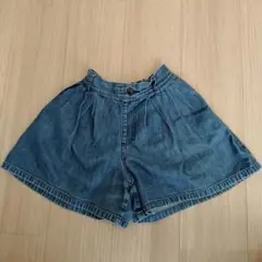 GU 130cm 女児　デニムブルー ハーフパンツ