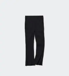 UNIQLO GIRLS リブフレアレギンスパンツ サイズ160cm 黒ブラック
