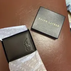 【新品箱あり】Ralph Lauren ダークブラウン 小銭入れ