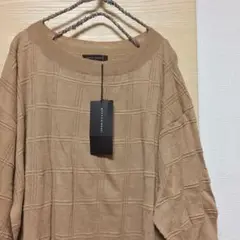 green nout / check knit tops