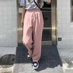 RiLi STORE ハイウエストタックスラックス