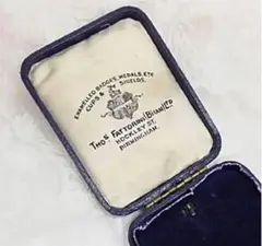 【最終お値下げ!】英国アンティークジュエリーボックス1940年代 紺紫