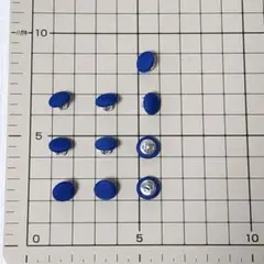 ✨くるみボタン 布ボタン ディープブルー 10個 直径10mm 厚さ8mm
