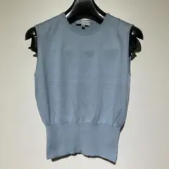 【CELINE】ノースリーブ シルクニット M セリーヌ シルク95%