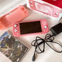 ニンテンドー switch lite ピンク 本体 モンスターハンターライズ