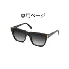 わん様 ブラックスクエアサングラス