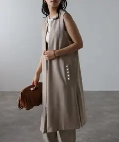 【完売品】Bonjour Sagan ビッグパールボタンライトジレ