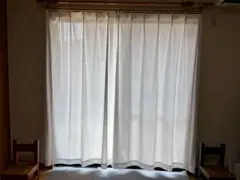 ホワイトレースカーテン 左右1枚づつ