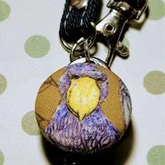 デニムリールストラップ 32★ハンドメイド　WILD☆ハシビロコウ