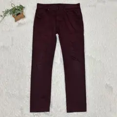 GU【30】メンズ チノパン 細身 ストレッチ ストレート 通勤 カジュアル