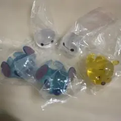 スティッチ プーさん ベイマックス　リング　ガチャ　ディズニー 5個セット