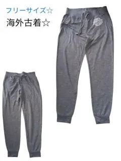 海外古着☆ グレー JUSTICE ロゴ パンツ♡ フリーサイズ