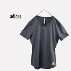 アディダス 【L】 半袖 トレーニングウェア メッシュ スポーツ ロゴプリント