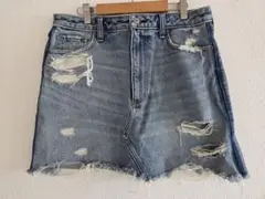Abercrombie&Fitch ダメージデニムミニスカート サイズ30／10