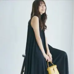 BASEment onlineハイネックニットソーワンピース ブラック