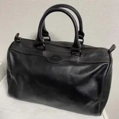 【希少品】ロンシャン オールレザー 牛革 ミニボストン ハンドバッグ ブラック