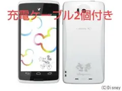 Disney docomo X ホワイト 本体 + micro-Bケーブル