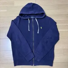 ポロラルフローレン　ジップアップパーカー　ネイビー　現行タグ　M