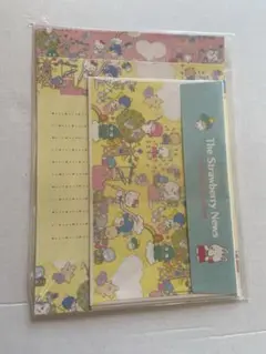 いちご新聞　545号　ラッピング柄レターセット ①サンリオ