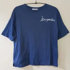 NEWYORKER WOMEN 半袖 プリント Tシャツ ブルー