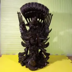 木彫像 オブジェ 木製 木彫り 雑貨 インテリア 置物 魔除け 厄除け レア