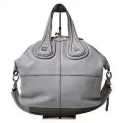 美品 GIVENCHY ナイチンゲール 2WAY グレー ライトブルー