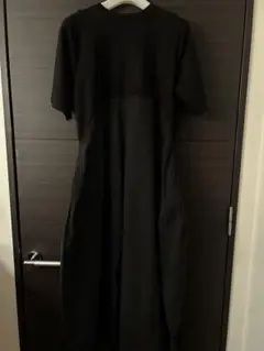 HaRIN.CYE Dimension dressブラック 半袖ロングワンピース