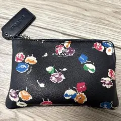 COACH コーチ フローラルプリント コーナージップ リストレットポシェット