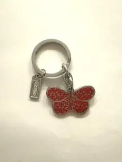 COACH 蝶デザイン キーリング