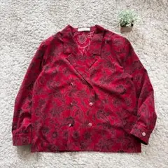 【marsa】昭和レトロペイズリー柄ジャケット長袖 トップス ヴィンテージ 11