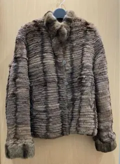 BALMAIN Paris バルマン リバーシブル ファーコート 毛皮 茶 29