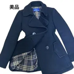 美品✨バーバリーブルーレーベル ピーコート ウール ノバチェック