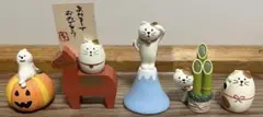 コンコンブル　concombre お正月　ハロウィン　ねこ　雑貨　置物　5点