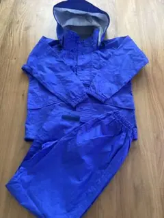 ミズノ Berg レインウェア上下 雨具 130cm 青色