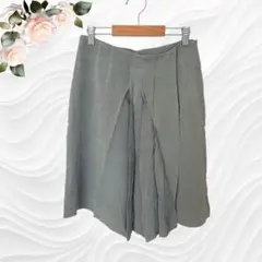 【コルディア】日本製 キュロット レディース パンツ 薄手 ストライプ