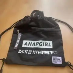 ANAPGIRL ナップザック 黒色