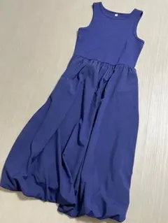 人気完売❗️美品◾️GU◾️バブルヘムワンピース/BLUE/Mジーユー