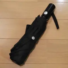 ワンタッチ 折り畳み傘 無地 ブラック 折りたたみ傘