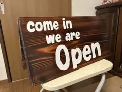 木製看板　Open close カフェ　喫茶店 贈答品ギフト開店祝　㊗️