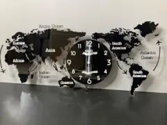 [傷あり]世界地図　壁掛け時計